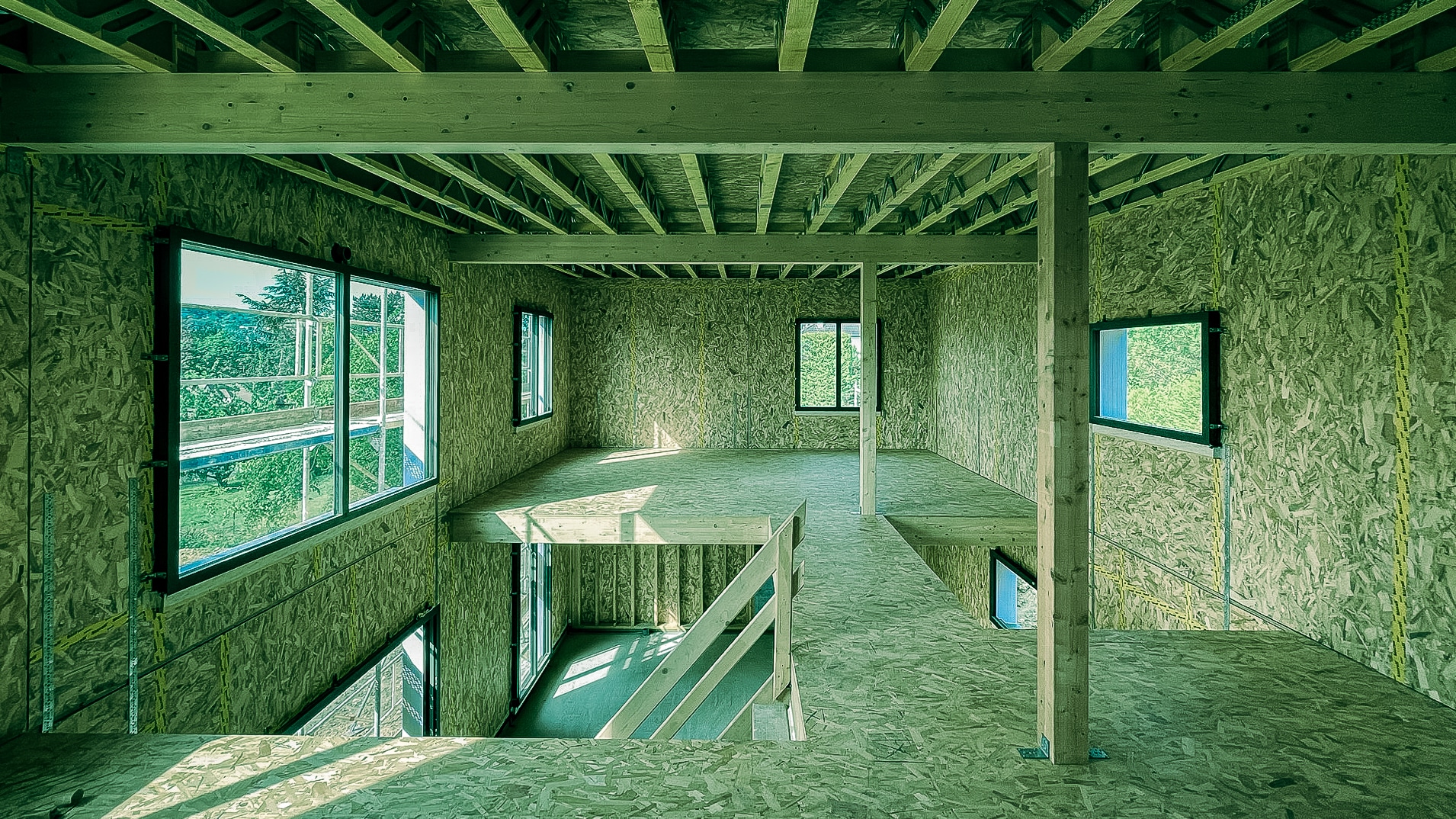 Chantier maison bois